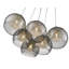 Theodore 6 - Light Glass/Aluminium Cluster Pendant