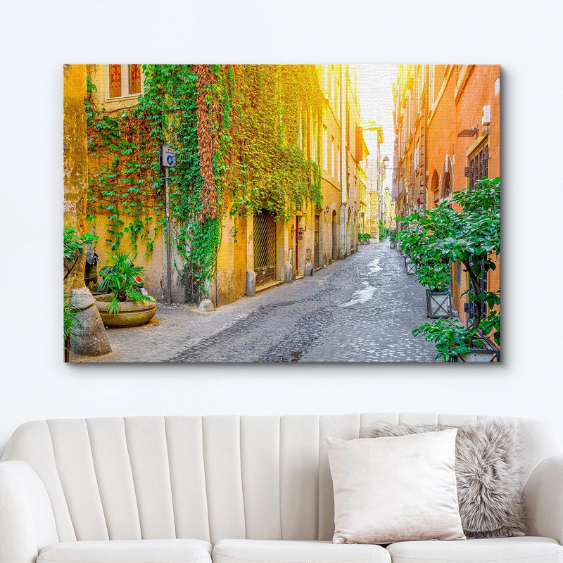 Floral, jardin botanique, village italien, nature sauvage, sur toile, H 32 po x l 48 po x P 1,5 po