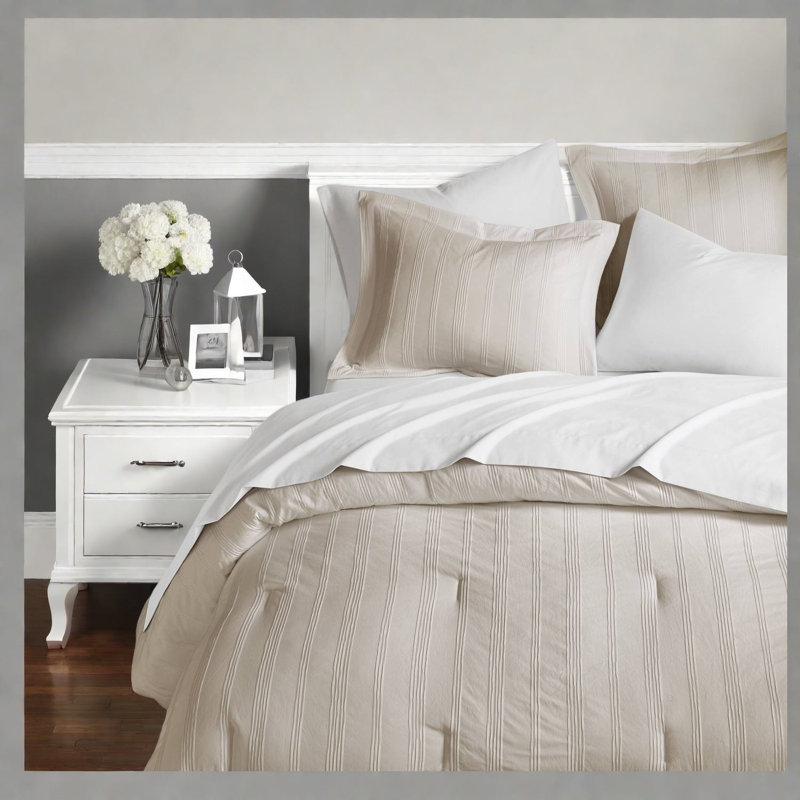Ensemble de literie moderne en polyester neutre pour les chambres douillettes