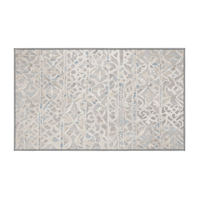 Tapis gris lavable à la machine