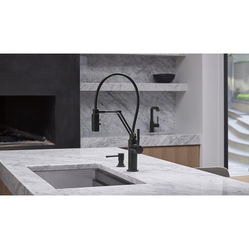 Solna® SmartTouch® Pull-Down Single Handle Kitchen Faucet, Matte Black