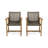 Hampton Wood And Wicker Dining Chair( Set Of 2 )-1513672695