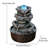 [Four-Layer Rock Fountain]9.84 Feet Tall Rock Tabletop Indoor Fountain with LED Light Balls