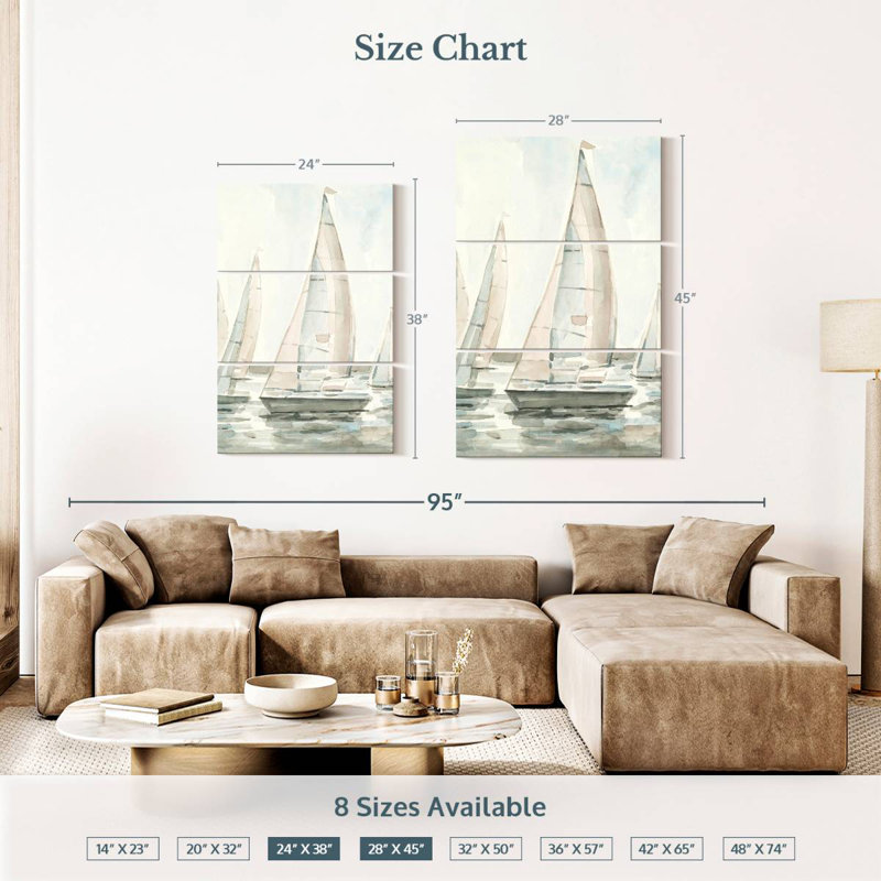 Soft sail i Aletra, H 38 po x l 24 po