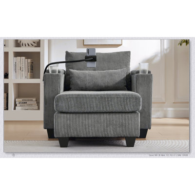 Méridienne convertible avec ports USB, porte-gobelets et amplement de rangement pour les salons et les chambres modernes