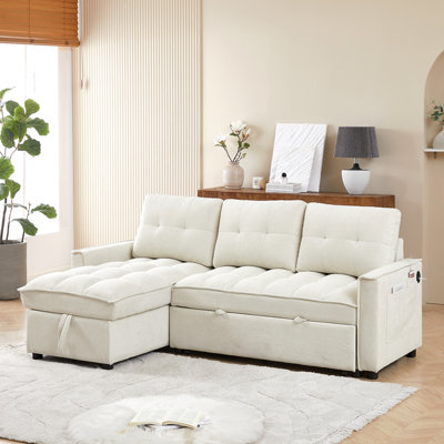 Canapé inclinable de 71,3 po, canapé-lit escamotable avec ports de chargement USB et tape-c, canapé modulaire en L avec rangement inclinable et rangement avec accoudoirs latéraux, canapé confortable pour le salon