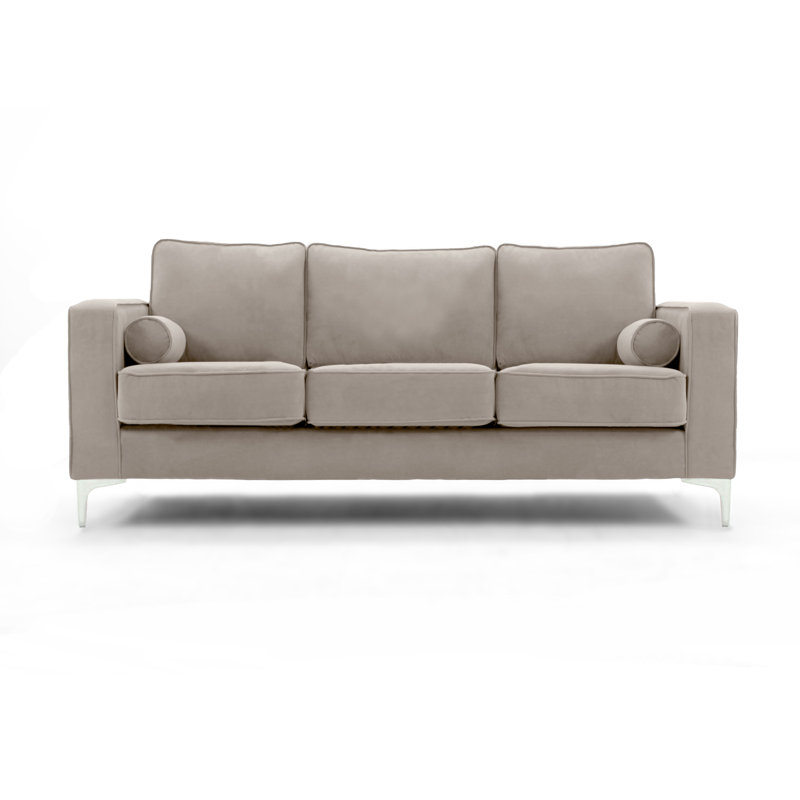 Georgio 3 Seater Velvet Sofa, Mink