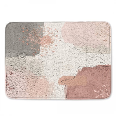 Floral Abstract Art Bath Mat