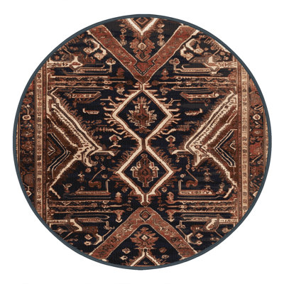 Machine Washable Persian Brown Area Rug