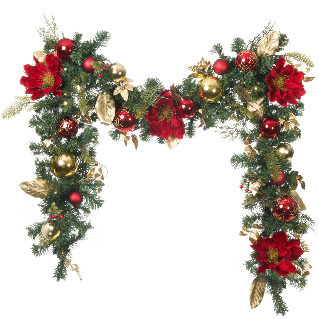 Invaldi 108'' in. Lighted Faux Garland The Holiday Aisle®