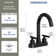2-Handle Bathroom Sink Faucet, Bathroom Faucet with  Deck Plate