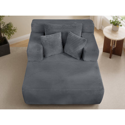 Chaise longue surdimensionnée rembourrée, aucun assemblage requis