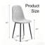 Chaises de salle à manger rembourrées Mekail de style moderne du milieu du siècle avec pieds en métal (ensemble de 6)-1325346515-1325346543-1335097558