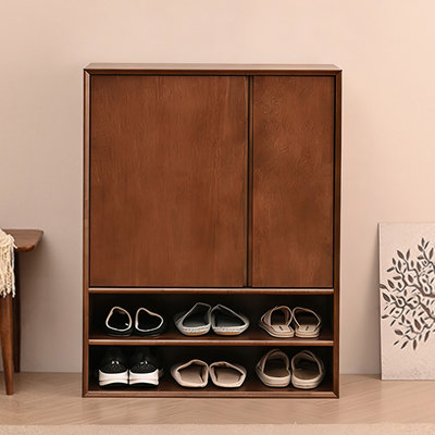 Modern Brown Solid Wood Shoe Storage