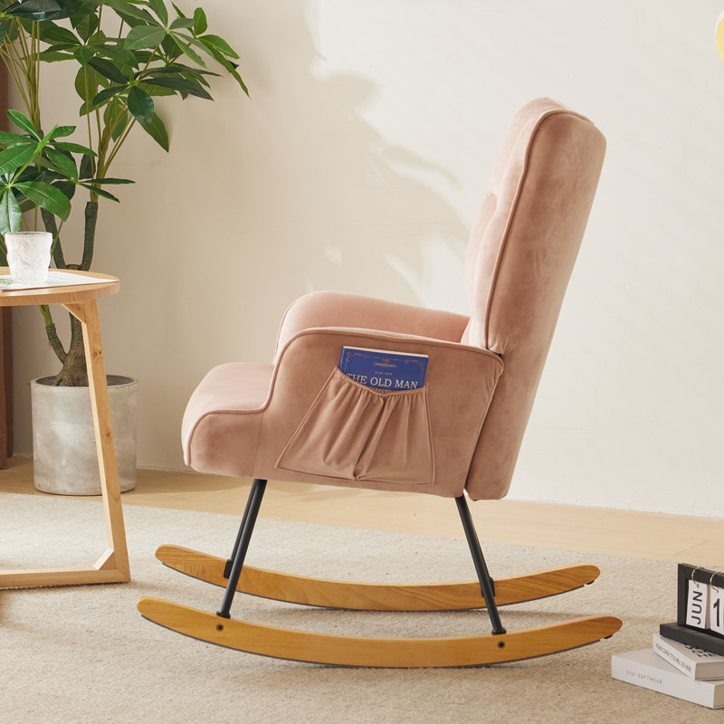 Chaise berçante Auxter, Rose