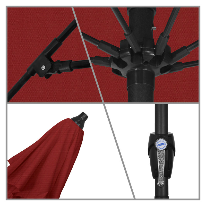Parasol de marché 7,5 pi Tyshawn, Rouge - oléfine