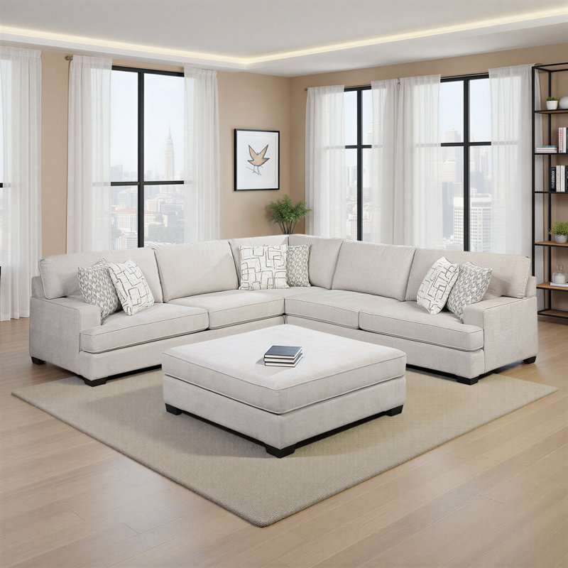 Canapé modulaire en chenille 4 pièces Clute