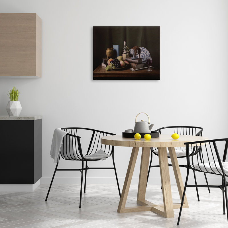  «Dark Vanitas Still Life», art mural sur toile par Inconnu, H 24 po x l 30 po