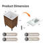 Meuble-lavabo autoportant 24 po avec lavabo blanc et portes à fermeture en douceur 24 po