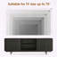 Meuble télé de style Mid-Century avec portes escamotables pour téléviseur de 75 po ou moins-1021598053