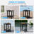 16 Inch Round Outdoor Side Table Adirondack Plastic/Resin Patio Side Table Weather Resistant End Table with Storage Shelf-933618896