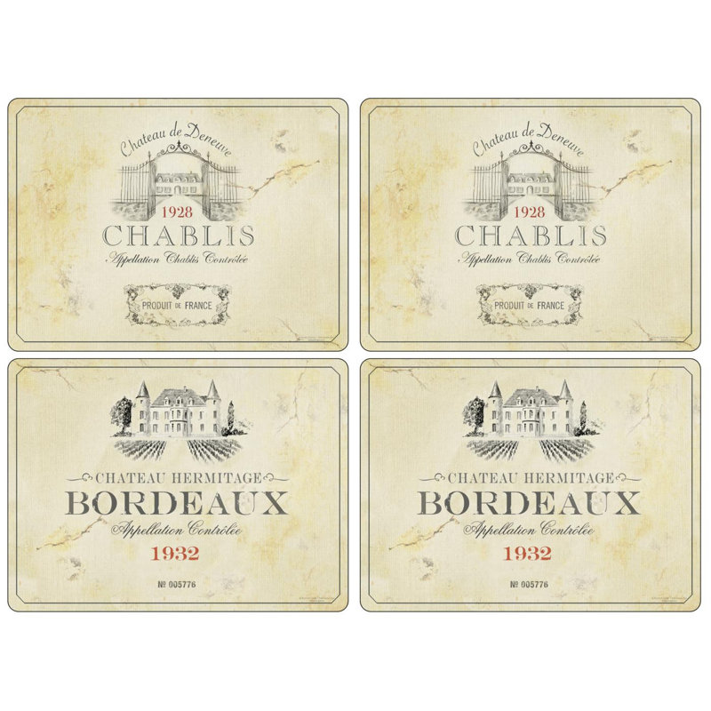 Pimpernel Vin De France Placemats 15.7 X 11.7"