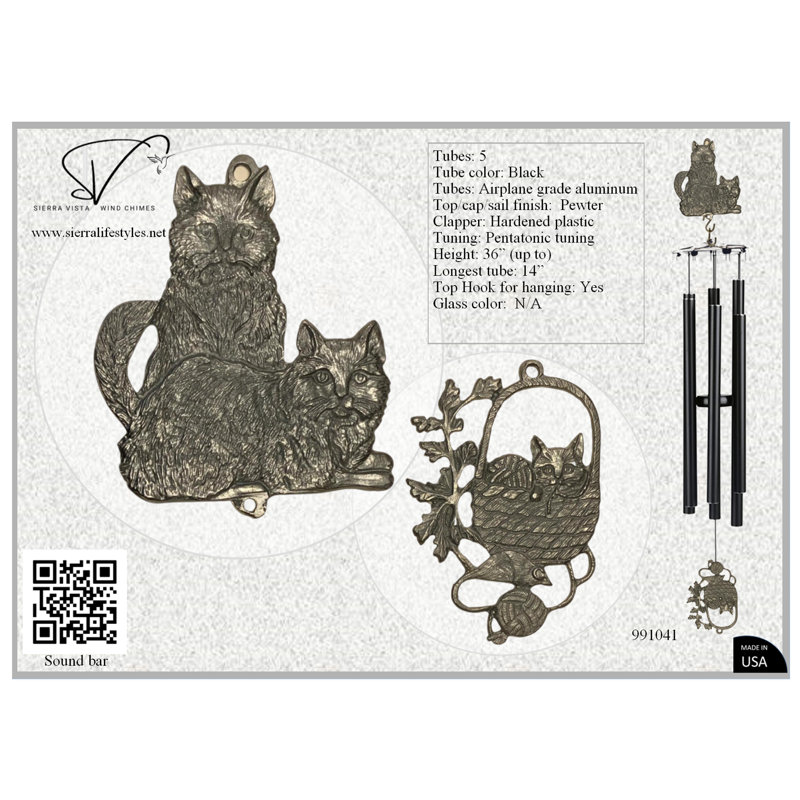 Carillon - Chat 36 po, Noir