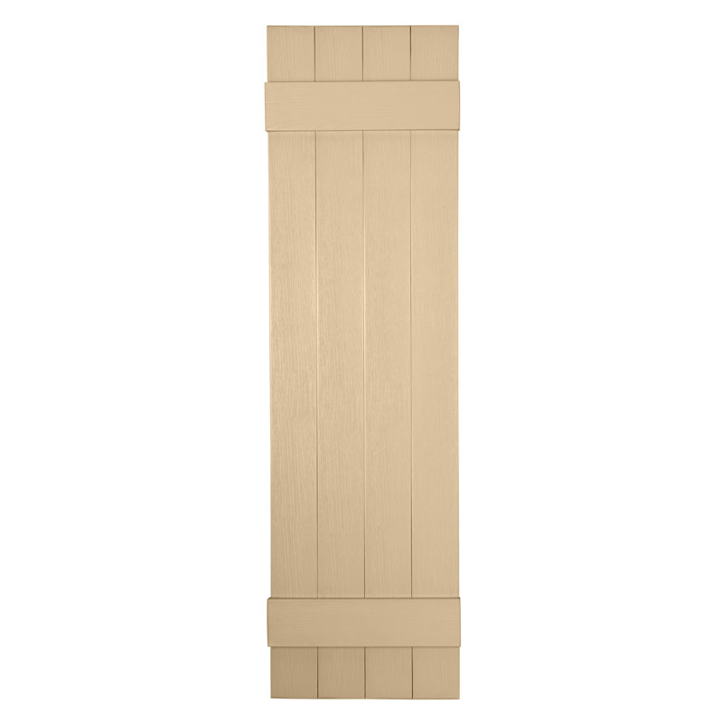 Persiennes personnalisées à 4 planches fermées, Bois de santal, 32"