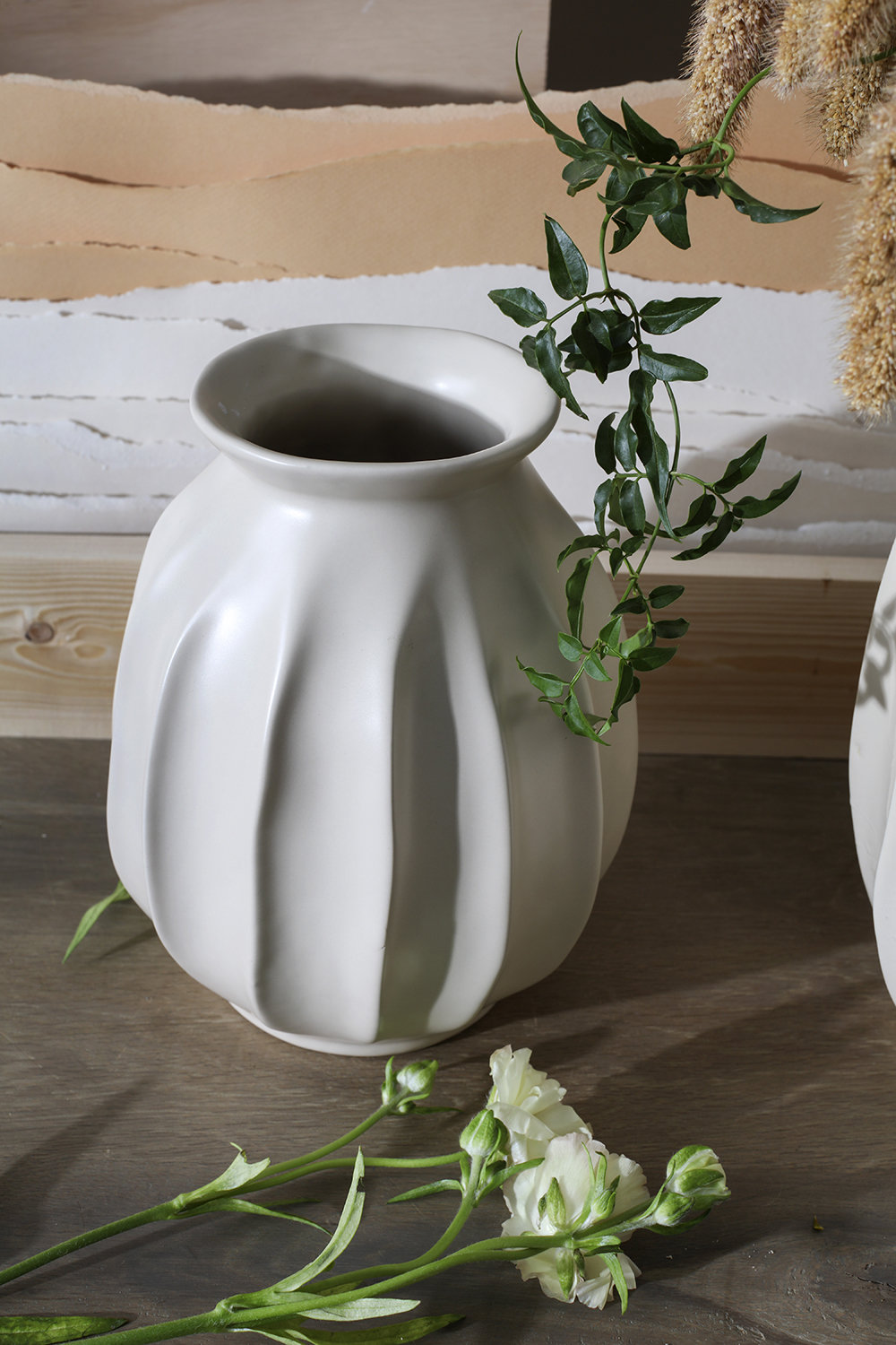 Ackerman Handmade Ceramic Table Vase, 9.25" H x 7" W x 7" D