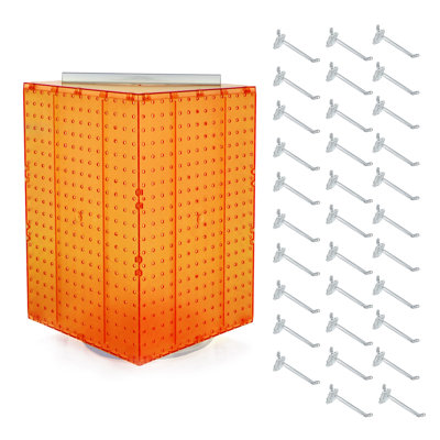 Four-Sided Revolving 14"W x 20"H Pegboard Counter Display