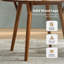 Table de salle à manger ronde de style moderne Mid-Century 45 "avec pieds en bois massif Germa-623869007
