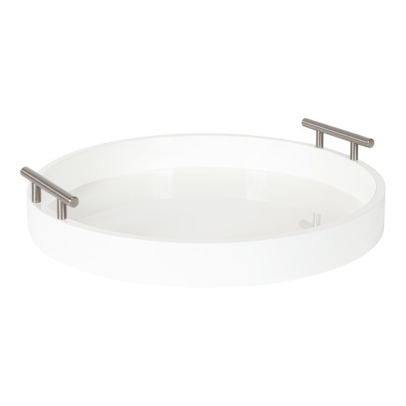 Plateau Norvan, Diamètre de 15,5 po, Blanc/argenté