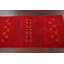 Tapis de couloir rouge en laine noué à la main de conception unique 2 pi 4 po x 4 pi 9 po New Age
