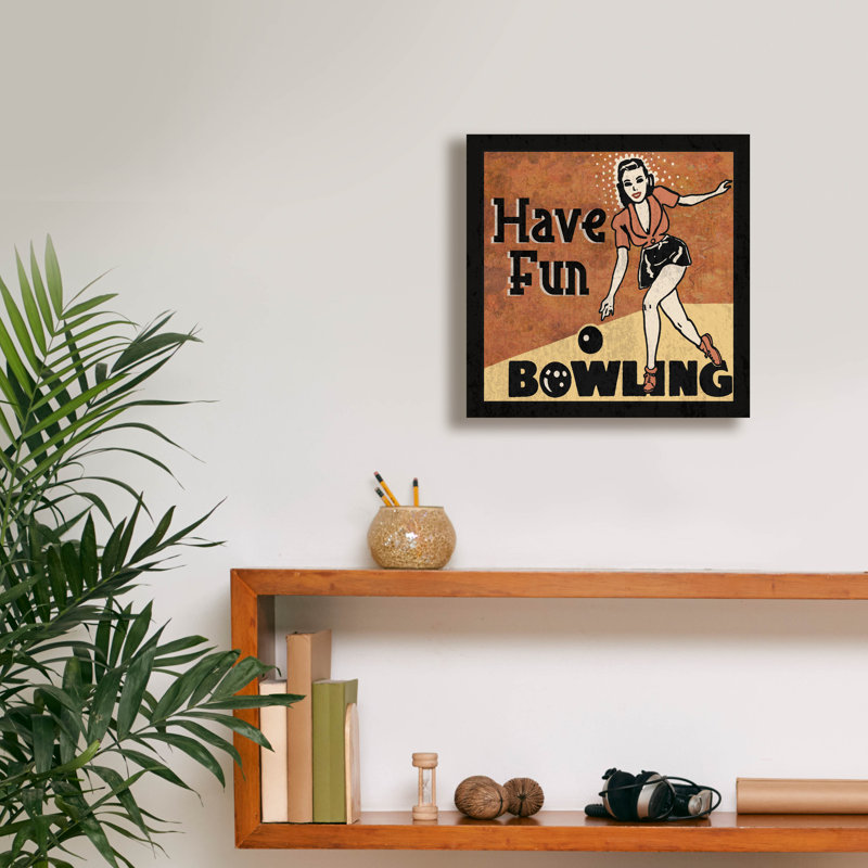  «Have Fun Bowling» par Erin Clark, art mural sur toile, 12 po x 12 po