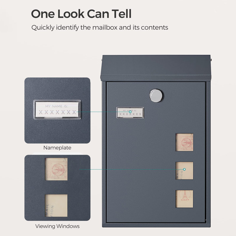Mogan Letterbox, Grey