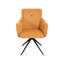 Ensemble de 2 chaises pivotantes avec coussin épais et structure en métal durable-15041679
