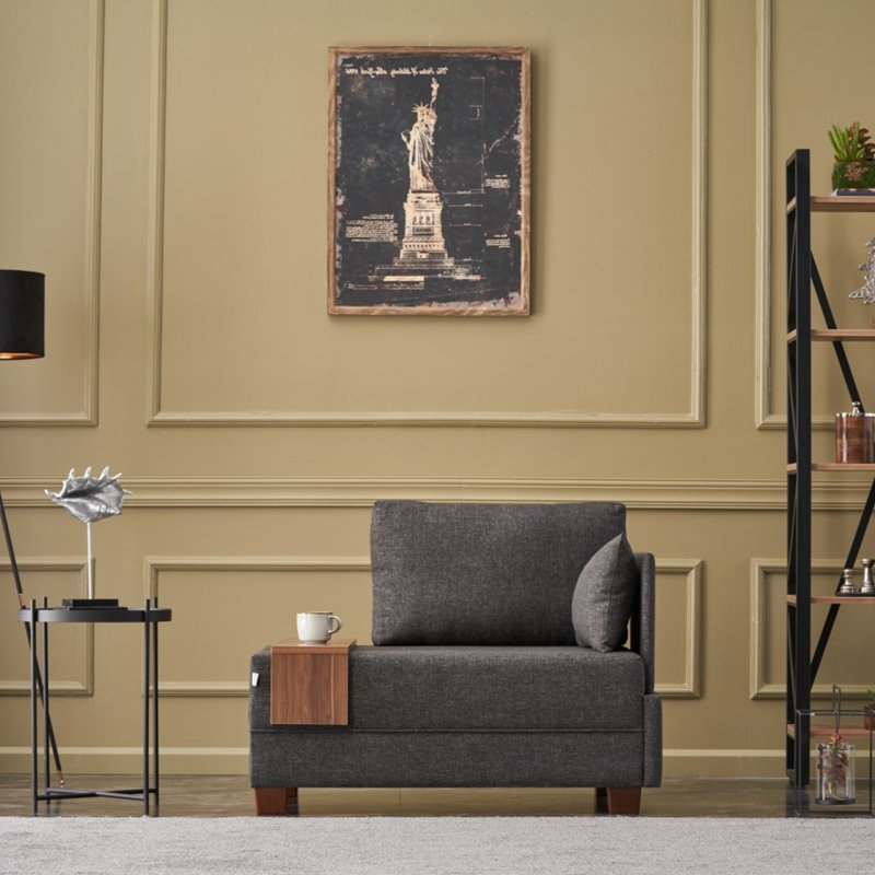 Fauteuil l 39,37 po, Mélange de polyester anthracite