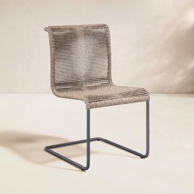 Janine Wicker Premium All-Weather Wicker Outdoor Dining Side Chair