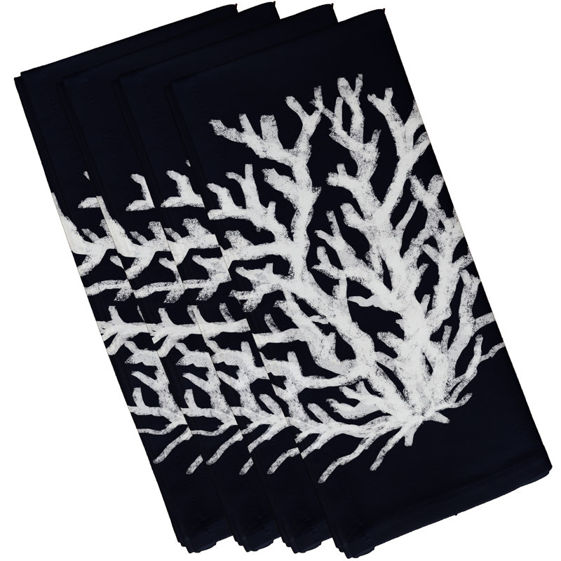 Ensemble de serviettes 4 pièces Tulare, L 18 po x L 18 po, Bleu marine