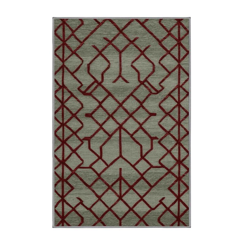 Tapis brun treillis lavable à la machine, Tapis de couloir 2 pi x 4 pi