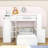 Sherise Kids Full Over Twin 2 Drawers Wooden Bunk Bed with Shelves, Desk and Wardrobe-680518511