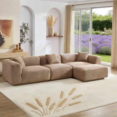 Elegant Modern Minimalist Sectional Sofa, Cozy Lounge For Living Room Bedroom Home Office Relaxation Nook