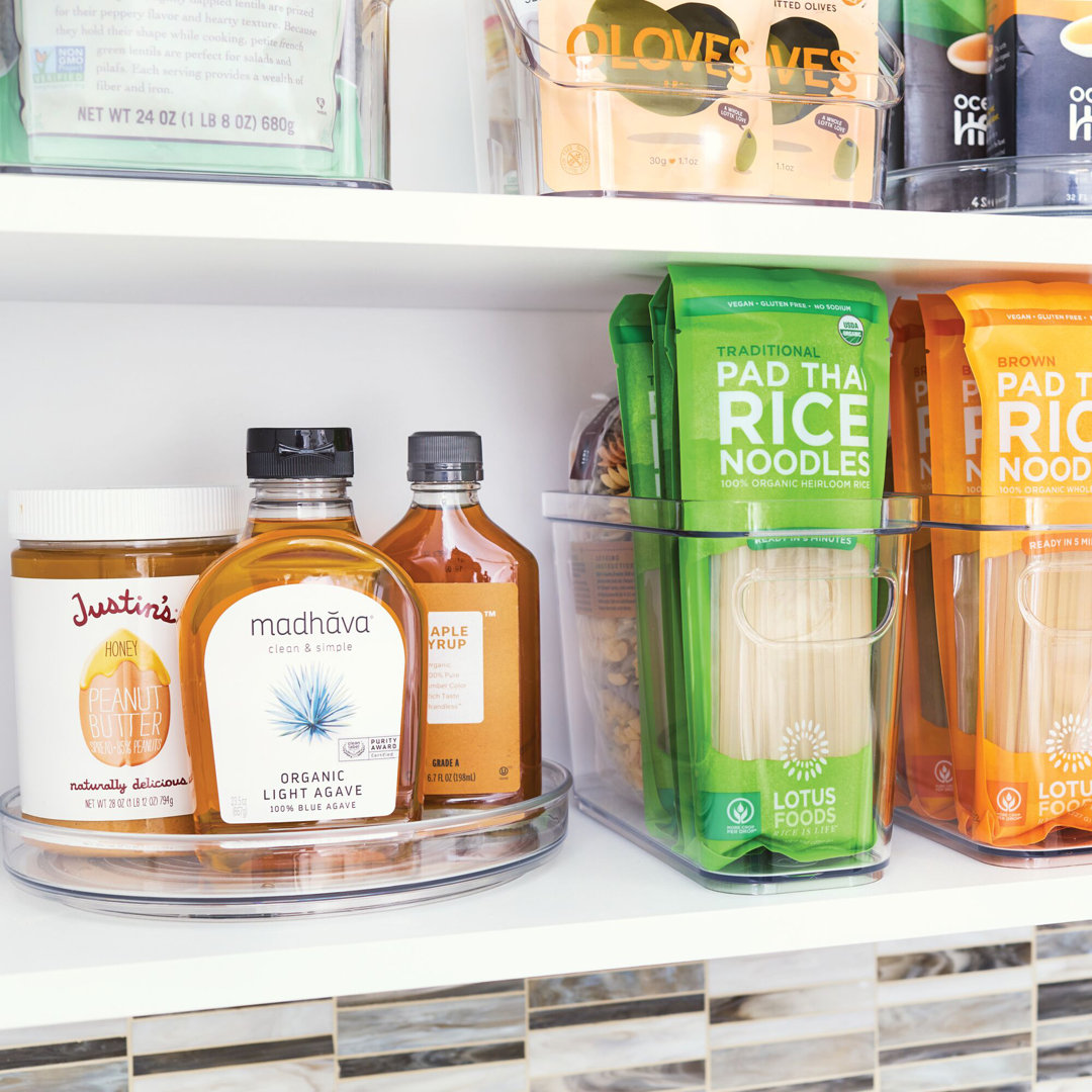 iDesign Turntable Kitchen Organizer, Pantry or Countertop Organization, 9 Inches - Clear, Pack of 2 (Set of 2) iDesign