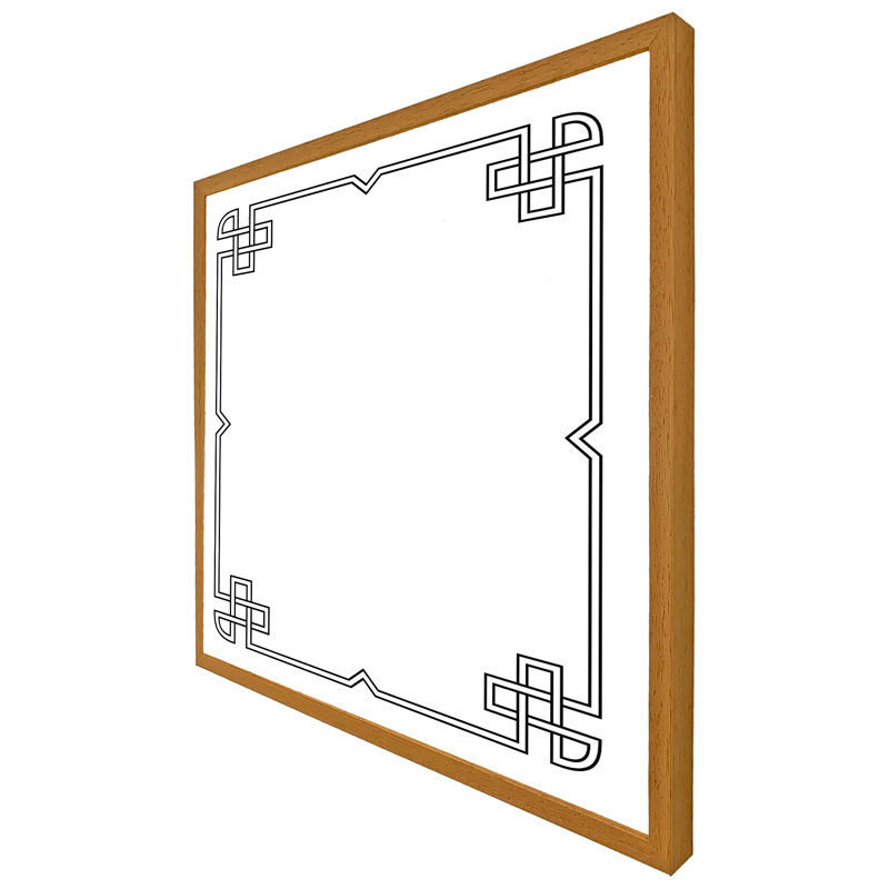 Limaville Roman Ornamental Frame - Single Picture Frame Print, 76cm H x 76cm W x 4cm D, Black Framed