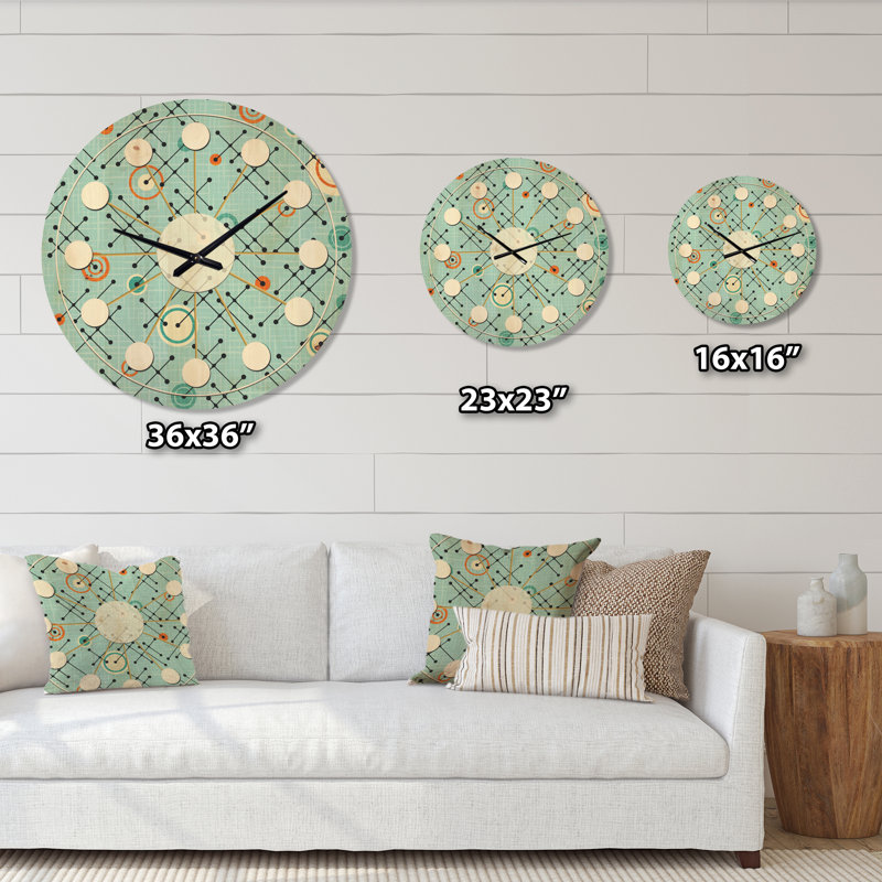Horloge murale abstraite, Moyen