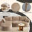 Boneless 100'' W 3-Seat Round Arm Corduroy Curved Boneless Couch-334703602