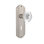 Bouton de porte de porte de mortaise intérieure en cristal d’oeuf avec plaque longue décorative &