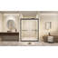 Verre trempé avec film antidéflagrant, porte de douche coulissante double en aluminium, 1/4 (6 mm), poignée en acier inoxydable, noir mat