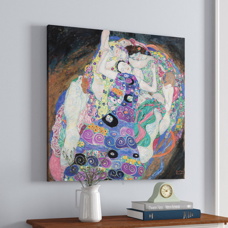 The Virgin, 1913 by Gustav Klimt - Floater Frame Painting on Canvas, 93.98 cm H x 93.98 cm W x 3.175 cm D, No Frame