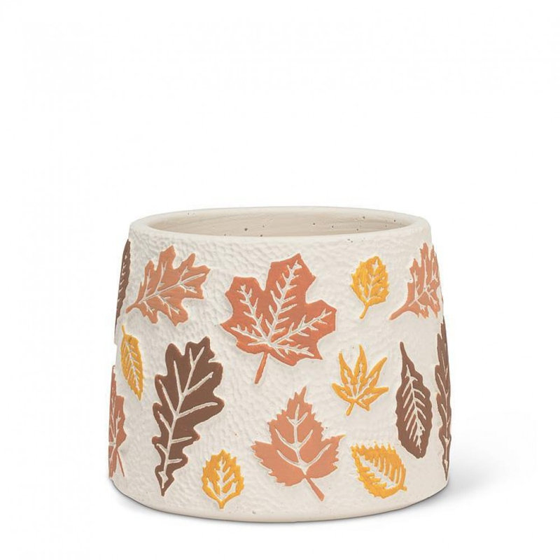 Petite jardinière à feuilles d'automne, 4" H x 4.5'' W x 4.5'' D